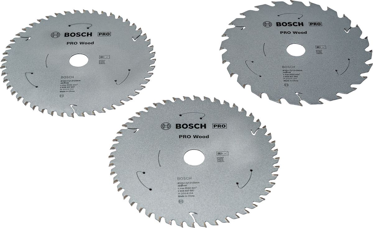 Lama per sega circolare Bosch PRO Wood da 165 mm, confezione da 3.