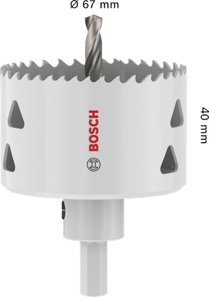 Sega a tazza con albero Bosch Multi Material 67 x 40 mm.