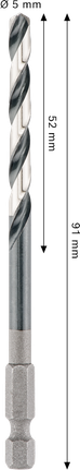 Punta elicoidale a percussione Bosch PRO Metal HSS-G da 5 mm.
