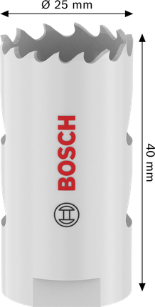 Sega a tazza filettata multimateriale Bosch 25 x 40 mm.