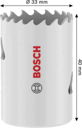 Sega a tazza filettata multimateriale Bosch 33x40 mm.