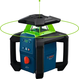 Livella laser Bosch GRL18V-4-34CVG con portata di 400 m.