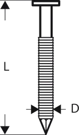 Schema di chiodatura a striscia completa Bosch PRO SN21FH RG 21°.