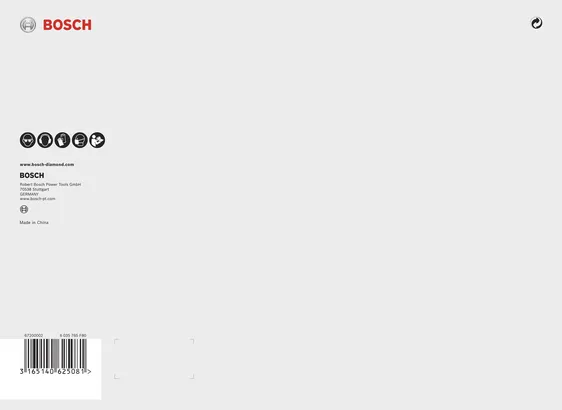 Confezione da 5 pezzi per frese a corona diamantate a secco Bosch .