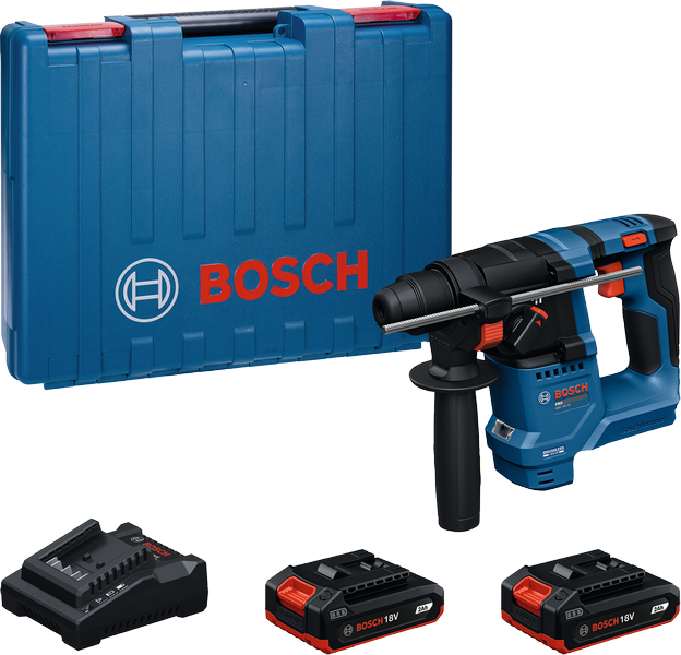 Kit martello perforatore Bosch GBH 18V-18 con batterie.