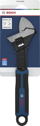 Chiave regolabile Bosch da 250 mm con apertura 0-36 mm.