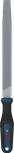 Lima piatta Bosch da 200 mm con impugnatura ergonomica.