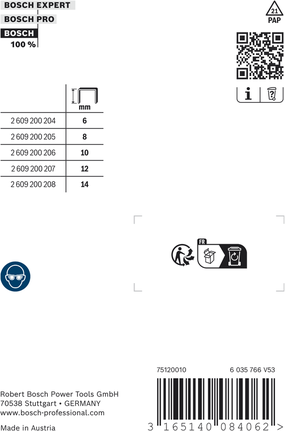 Graffette a filo piatto Bosch tipo 52/10 per uso professionale.