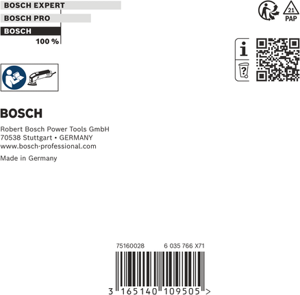 Accessorio piastra abrasiva Bosch per utensili professionali.