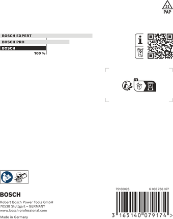 Platorello abrasivo Bosch morbido da 115 mm con 8 fori.
