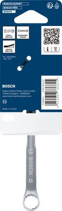 Chiave combinata Bosch da 11 mm in acciaio al cromo vanadio.