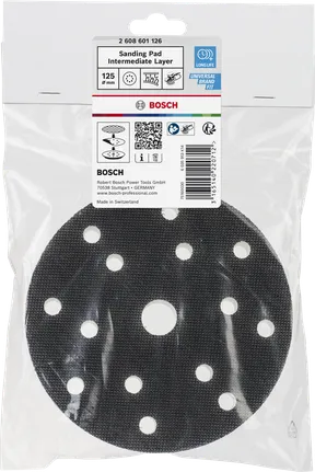 Platorello abrasivo intermedio Bosch da 125 mm per levigatrici.