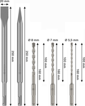 Set di punte per trapano e scalpello Bosch SDS plus-3C, 5 pezzi.