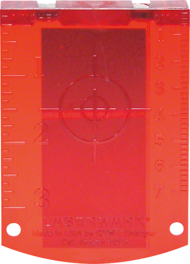 Bersaglio laser rosso Bosch per attività di allineamento precise.