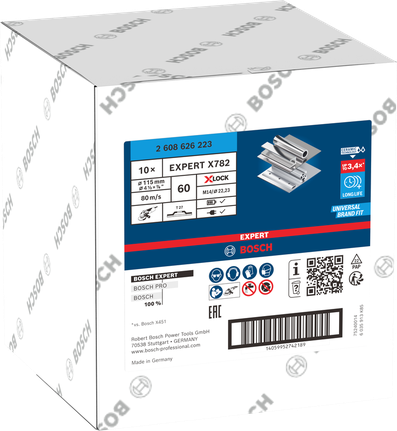 Disco lamellare Bosch EXPERT X782 da 115 mm, attacco G60 X-Lock.