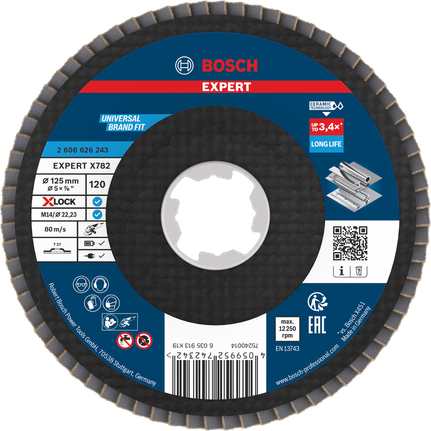 Disco lamellare Bosch EXPERT X782 da 125 mm G120 X-Lock.
