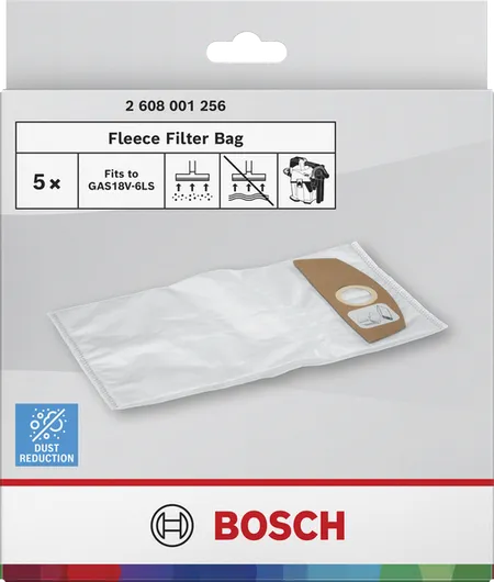 Sacchetto filtro in tessuto non tessuto Bosch per aspirapolvere GAS18V-6LS.