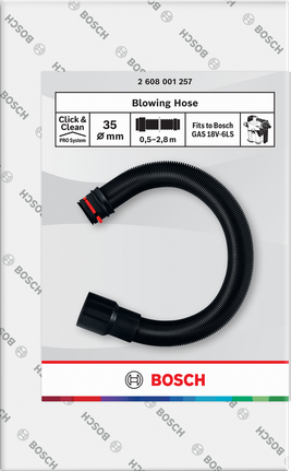 Tubo flessibile per soffiaggio Bosch da 0,5 a 2,8 m per aspirapolvere.