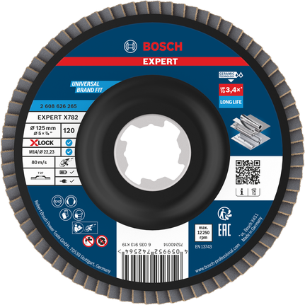 Disco lamellare Bosch EXPERT X782 X-Lock 125 mm G120.