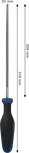 Lima semicircolare Bosch da 200 mm con impugnatura ergonomica.