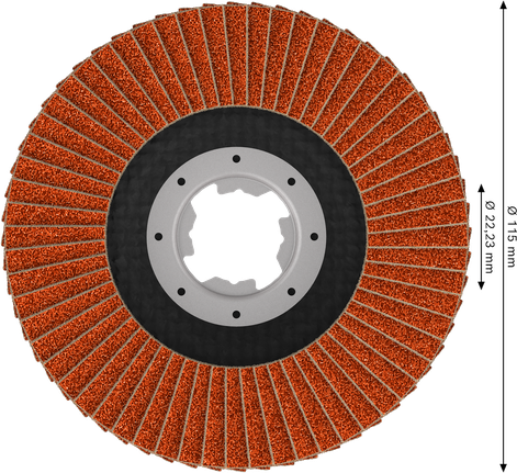 Disco lamellare angolato Bosch EXPERT X782 da 115 mm con sistema X-Lock.