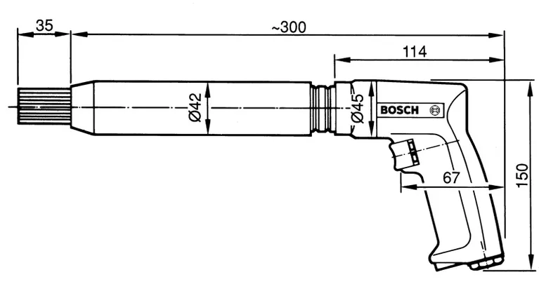Schema del disincrostatore pneumatico.