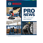 Catalogue Bosch Professional avec images d'outils et informations sur les produits.