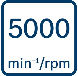 Velocidad sin carga 5000 min-1/rpm