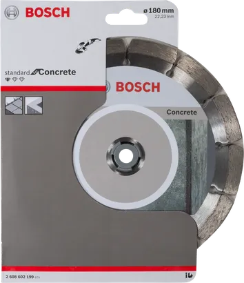 Disco de corte de diamante para hormigón Bosch 180 mm.