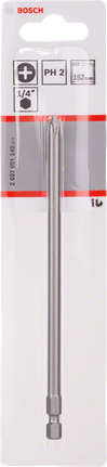 Punta de destornillador Bosch PH2 de 1/4″ y 152 mm.