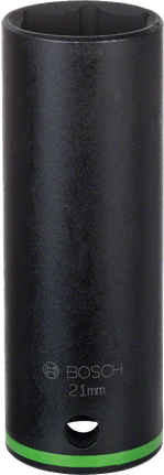 Dado Bosch de 21 mm y 1/2" para tornillos cuadrados externos.