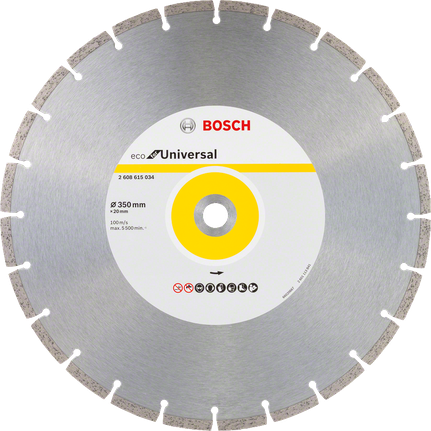Disco de corte de diamante universal Bosch para sierras de 350 mm.