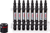 Pack de 9 puntas de destornillador Bosch Impact Control PH2 T20 de 65 mm.