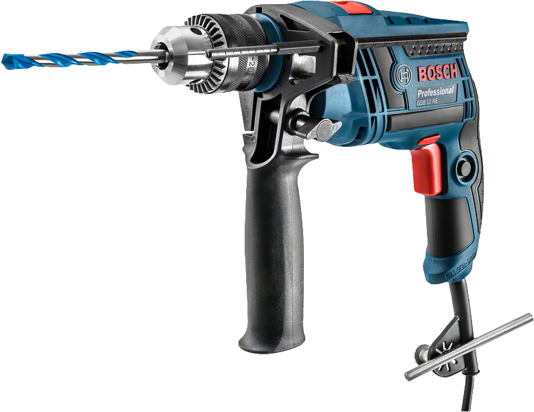 Taladro de impacto Bosch GSB 13 con potencia de entrada de 650W.