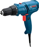 Taladro eléctrico azul.