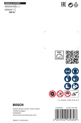 Disco de corte de diamante Bosch Expert HardCeramic 115×22,23×1,4×10 mm.