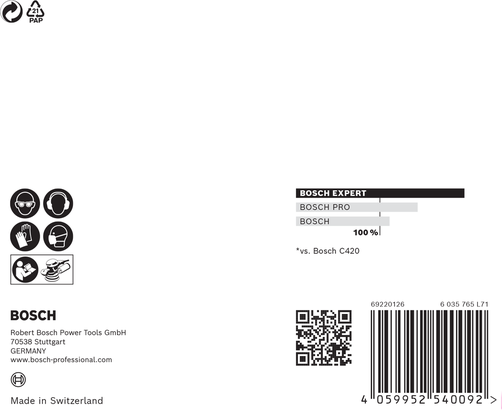 Red de lija Bosch EXPERT M480 125 mm.