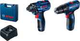 Kit combinado Bosch GSB 120-LI y GDR 120-LI con maletín.