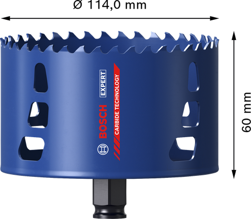 Sierra de corona Bosch EXPERT para materiales resistentes 114 x 60 mm.