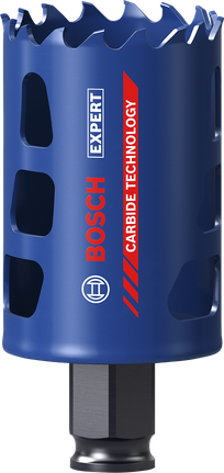 Sierra de corona Bosch EXPERT Tough Material, dientes de carburo de 44 mm.