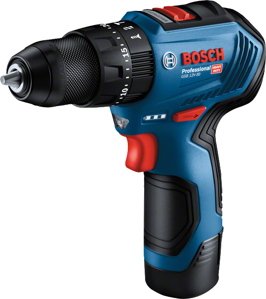 Taladro inalámbrico Bosch azul.