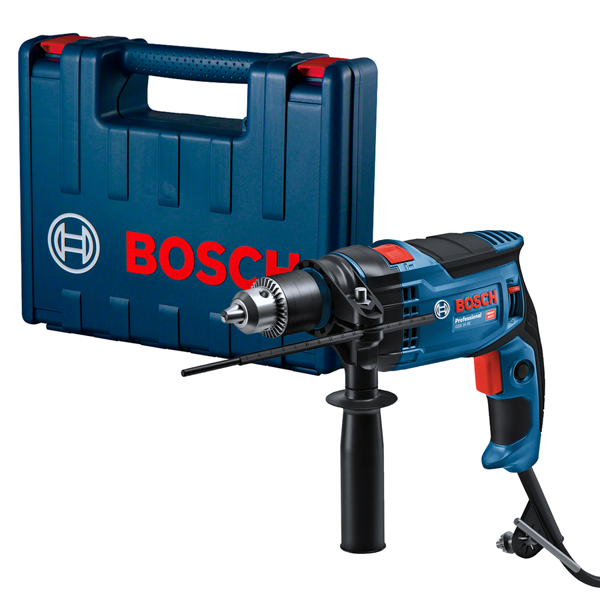 Taladro con cable Bosch GSB 16 RE con estuche de transporte.