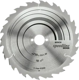 Hoja de sierra circular Bosch Speedline Wood para cortar madera.