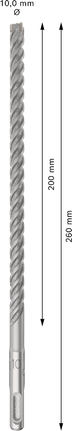 Broca para martillo perforador Bosch PRO SDS plus-5X 10 x 200 x 260 mm.
