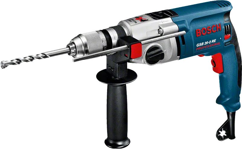 Taladro de impacto Bosch GSB 20-2 RE con empuñadura lateral.