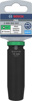 Vaso de impacto profundo Bosch PRO de 1/2″ y 13 mm.