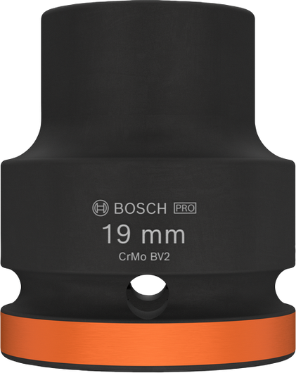 Vaso de impacto Bosch PRO de 3/4" y 19 mm con anillo naranja.