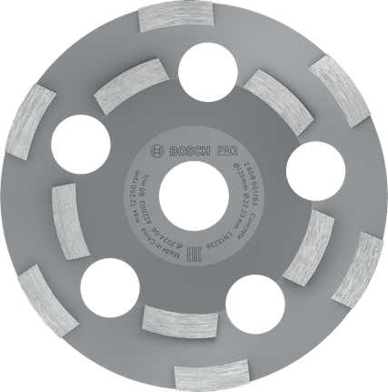 Cabezal de desbaste abrasivo Bosch PRO disco segmentado de 125 mm.