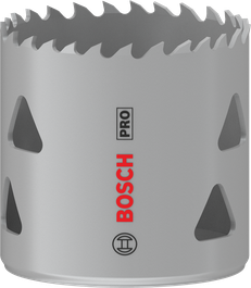 Sierra de corona multimaterial Bosch PRO roscada de 51 mm.