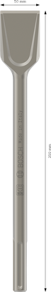 Cincel pala Bosch PRO SDS max-5C 50x350 mm.